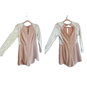 𝅺heartloom Lace Detail Romper